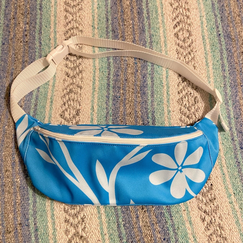 Blue & White Floral Fanny Pack